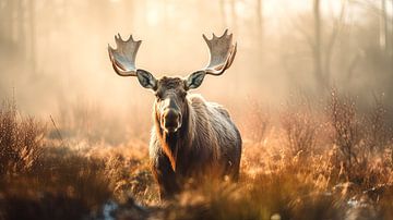 The Moose in Morning Light by ByNoukk