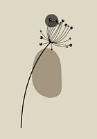 Botanische tekening bohemien stijl.