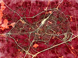 Kaart van Narbonne in de stijl 'Amber Autumn' van Maporia