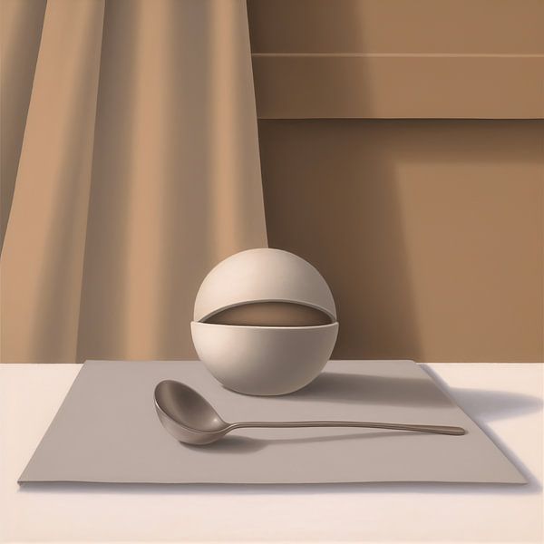 Beige Abstract van ARTEO Schilderijen