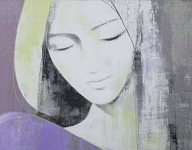 Geschlossene Augen | Licht auf geschlossenen Augen von ARTEO Gemälde