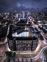 Coolsingel Rotterdam at nightfall