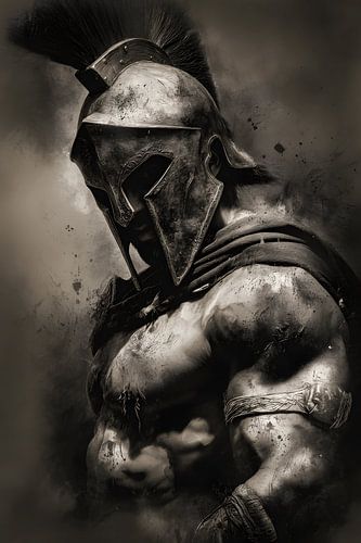 Spartaan krijger portret