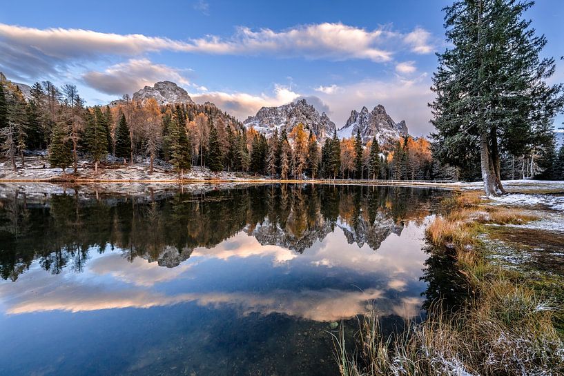 Autumn at Lago Antorno in the Dolomites by Achim Thomae Photography