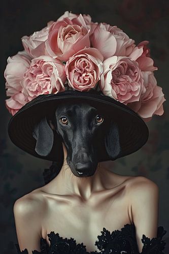 Portretmix mens en hond