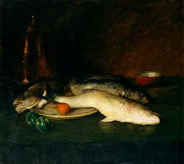 Stilleben, Fische, William Merritt Chase