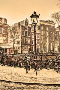 Innenstadt von Amsterdam Niederlande Winter