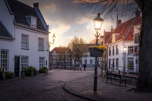 Streetlights in the streets of Amersfoort lying
