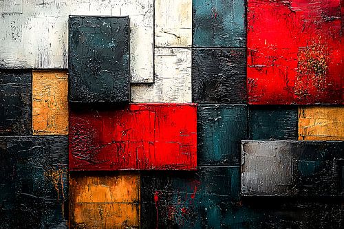 Geometrisch abstract wandontwerp