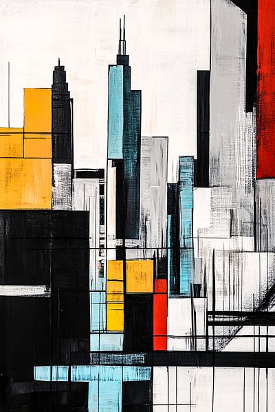 Modern abstract skyline painting by Imperial Art House