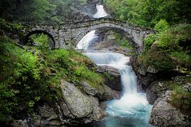 Brücke bei Fondo, Italien von Jacqueline Lodder