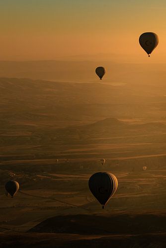 Ballonvaren in Cappadocië, Turkije van Melissa Peltenburg