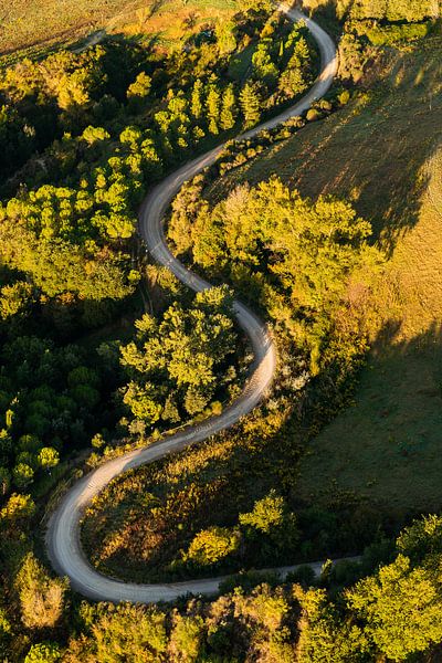 Die hügelige Landschaft der Toskana von Damien Franscoise