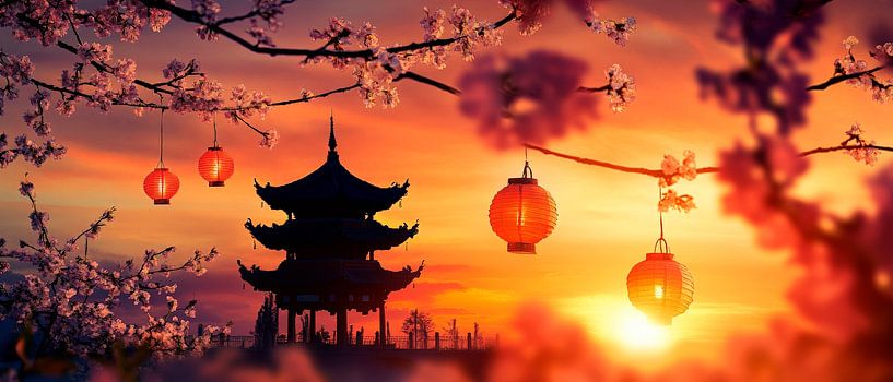 Chinese sunset by Poster Art Shop