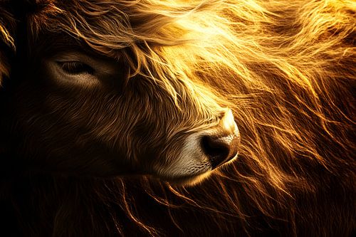 Highlander écossais en plein soleil
