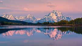 Lever de soleil à Oxbow Bend, Parc national de Grand Teton, Wyoming sur Henk Meijer Photography