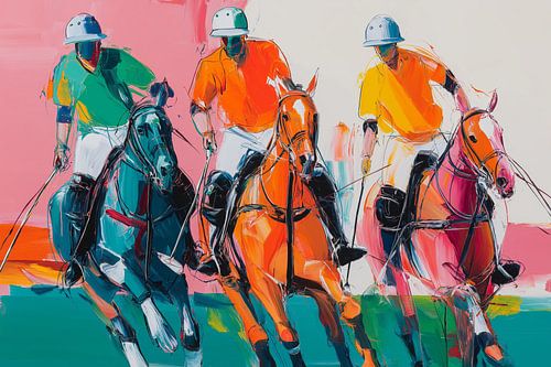 Three polo players by ARTemberaubend