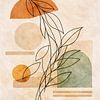 Abstract Botanical Line Art for Scandinavian Interior by Dodik Hariyono