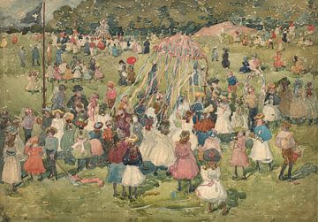 May Day, Central Park, Maurice Prendergast