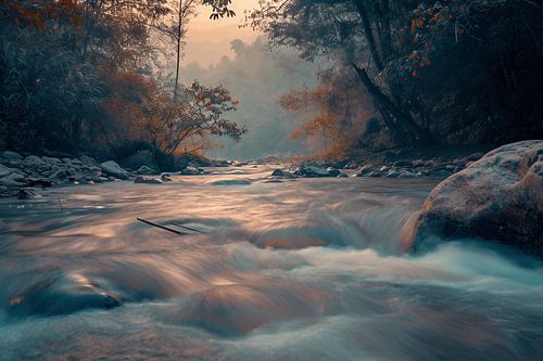 Waterval in de herfst