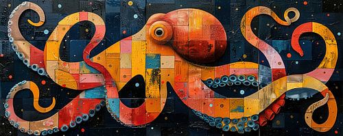 Octopus Schilderij | Octopus van Modern Collection