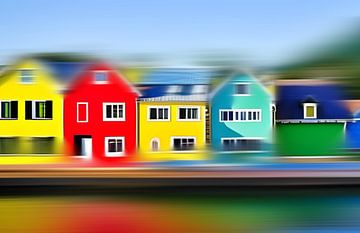 Des maisons colorées sur Heike Hultsch