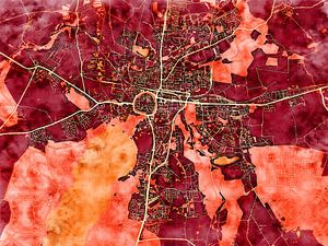Karte von Neubrandenburg im stil 'Amber Autumn'