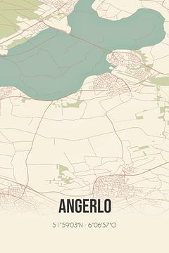 Vintage landkaart van Angerlo (Gelderland) van MijnStadsPoster