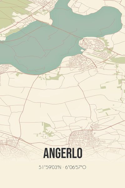 Vintage map of Angerlo (Gelderland) by Prints of Place