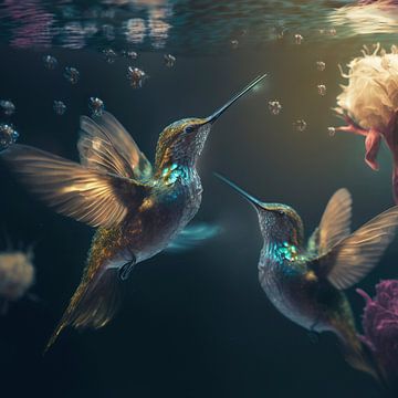 Magische Kolibries in mijn onderwaterwereld.