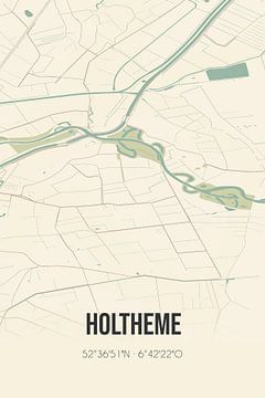 Vintage landkaart van Holtheme (Overijssel) van Rezona