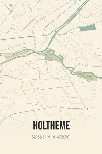 Alte Landkarte von Holtheme (Overijssel)