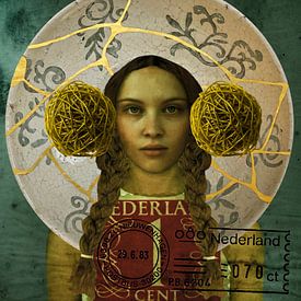 Pop-Art Beauty Holland Goldstempel von Yvonne Zeldenthuis