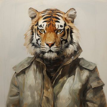 Tiger Portrait | Tiger Man von De Mooiste Kunst