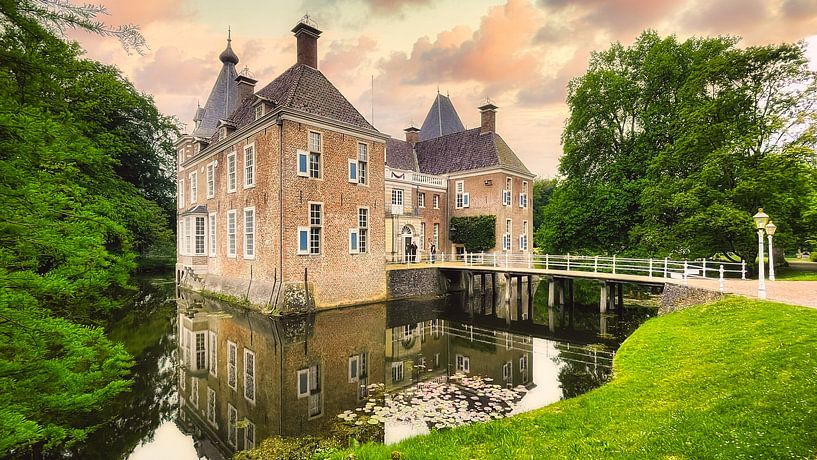 Schloss Nijenhuis mit Brücke von Digital Art Nederland