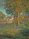 John Ottis Adams~Thornberry's Pasture, Brooklyn, Indiana (Eine Farm in Indiana) von finemasterpiece Miniaturansicht