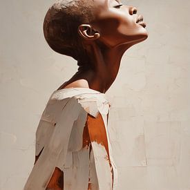 Femme africaine dans le style pop sur Paula Romein