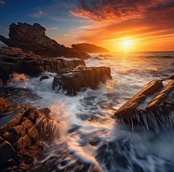 Coucher de soleil sur la mer par fernlichtsicht