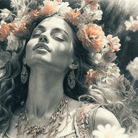 Bleistift-Skizze von JP Wall Art