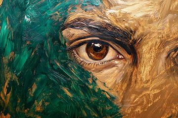 A moment of colour - expressive portrait by Poster Art Shop