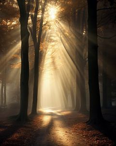 Sonnenaufgang im Wald