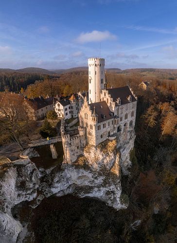 Lichtenstein Schloss: Herfstpracht in Duitsland