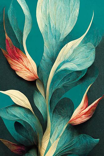 Motif floral élégant Abstrait créatif