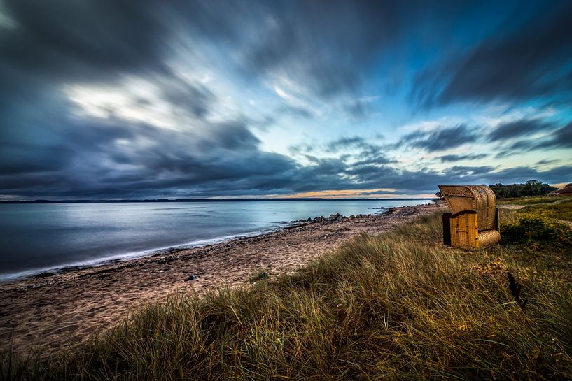 Beach chair at the Baltic Sea by Marcus Lanz