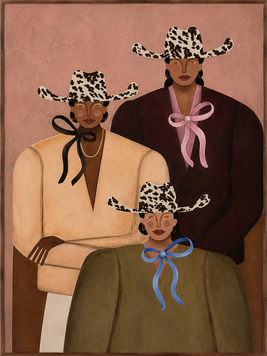 Cowgirl Print, Western Boho Art