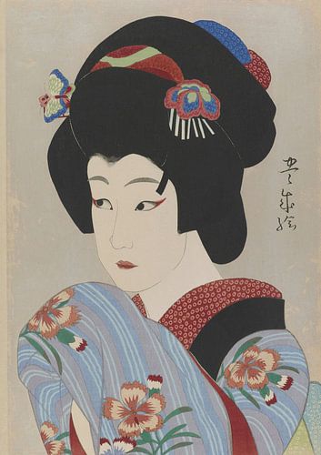 Ichikawa Shocho II in de rol van Oman, Yamamura Kōka
