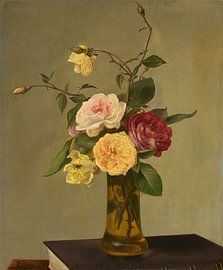 Nachahmer von Henri Fantin-Latour – Rosen in einer Vase (Ende des 19. Jahrhunderts) von Timeless Artworks