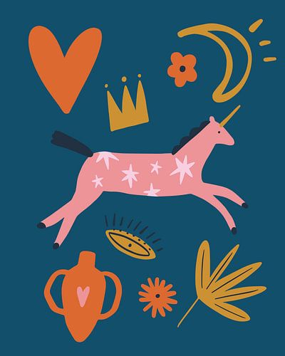 Illustration Kinderzimmer, skandinavischer Stil