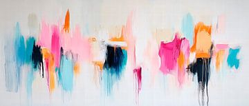 Kleurrijke abstractie - dynamisch en levendig van Poster Art Shop