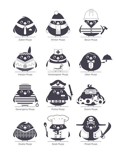 Beter 12 mussen in de hand... (1 kleur)